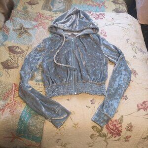 Crushed velvet hoodie